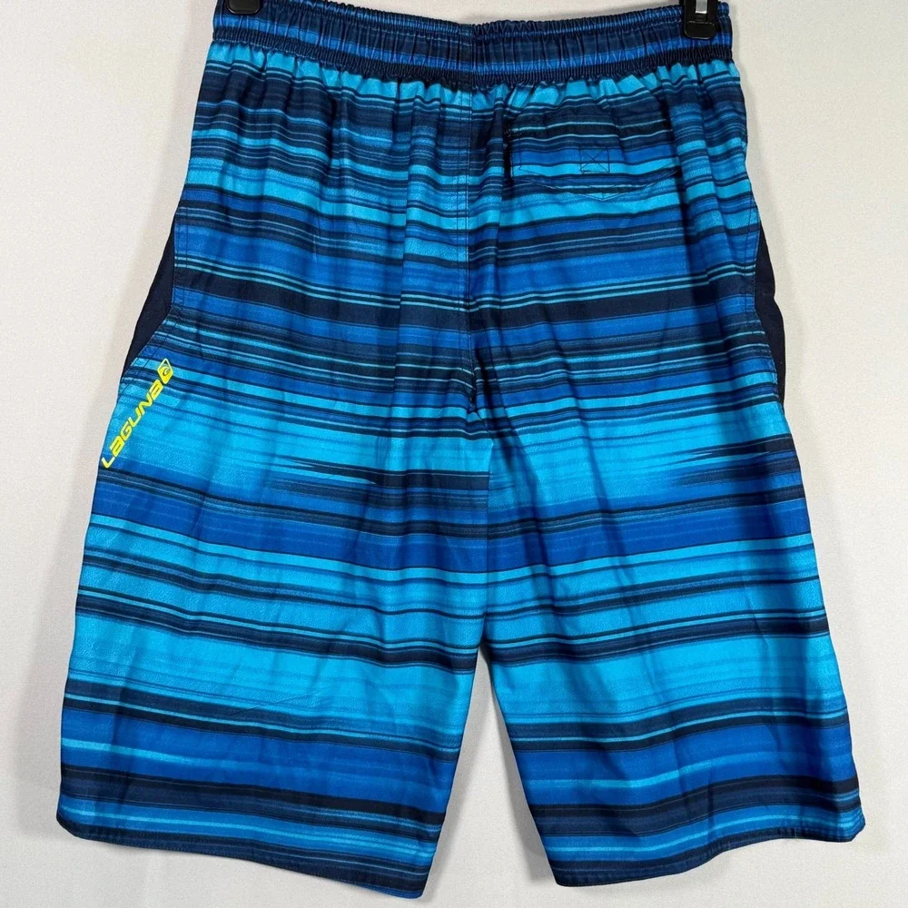 Laguna Men's Swim Trunks Bathing Suit 29x13.5in Blue Swimwear Shorts Mesh Lined‎